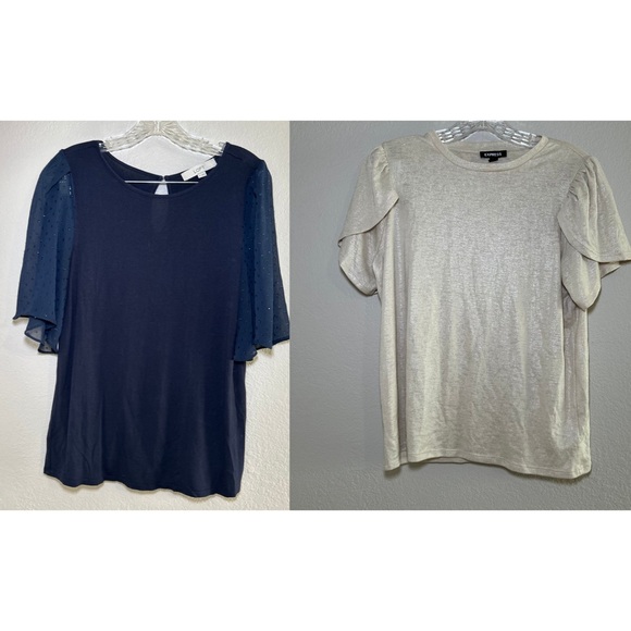 LOFT Tops - BUNDLE of 2 women’s medium T-shirt casual going out basic capsule wardrobe work